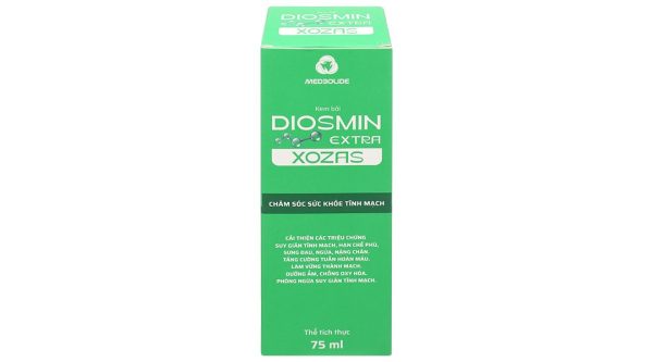 Gel Diosmin Extra Xozas cải thiện các triệu chứng suy giãn tĩnh mạch tuýp 75ml