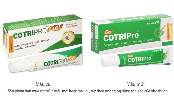 Gel CotriPro làm dịu và săn se da trong trường hợp trĩ, táo bón tuýp 25g