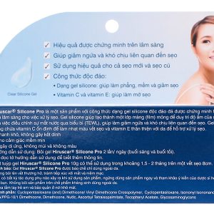 Gel Hiruscar Silicone Pro làm giảm, mờ sẹo tuýp 10g