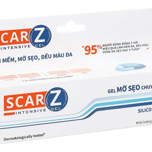 Gel ScarZ Intensive giúp giảm sẹo, mềm sẹo, đều màu da tuýp 9g