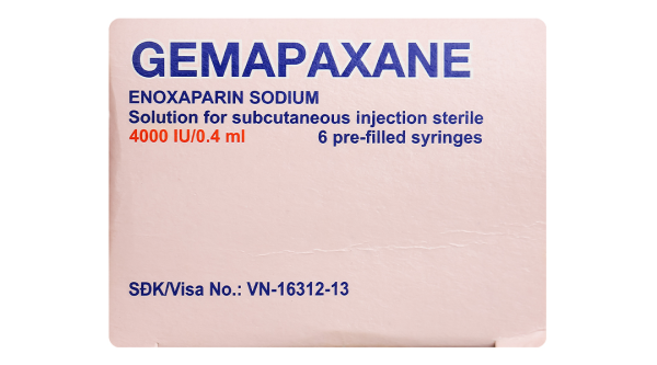 Dung dịch tiêm Gemapaxane 4000 UI/0,4 ml dự phòng, trị huyết khối (6 bơm tiêm x 0,4 ml)
