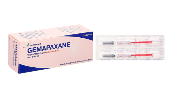 Dung dịch tiêm Gemapaxane 4000 UI/0,4 ml dự phòng, trị huyết khối (6 bơm tiêm x 0,4 ml)