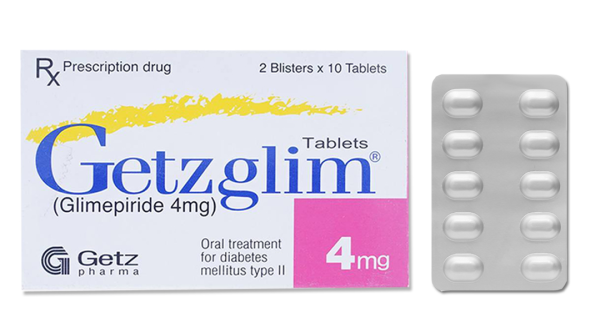 Getzglim 4mg trị đái tháo đường (2 vỉ x 10 viên)