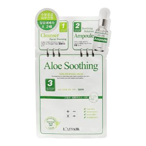 Mặt nạ Rainbow L'affair Aloe Soothing 3 bước cho da hỗn hợp miếng 28ml