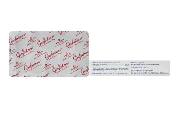 Gimfastnew 120mg trị viêm mũi dị ứng, mày đay (2 vỉ x 10 viên)