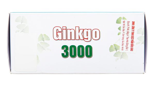 Ginkgo 3000 tuần hoàn máu não, giảm biến chứng đột quỵ (6 vỉ x 15 viên)
