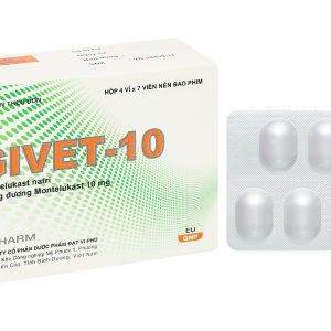 Givet - 10 dự phòng và điều trị hen phế quản mạn tính (4 vỉ x 7 viên)