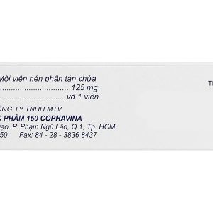 Glencinone 125mg điều trị nhiễm khuẩn đường hô hấp trên và dưới (3 vỉ x 10 viên)