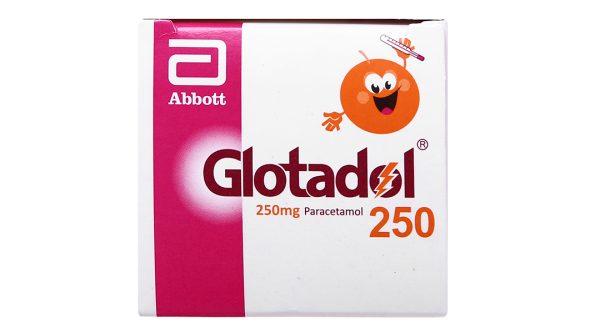 Bột pha hỗn dịch uống Glotadol 250 giảm đau, hạ sốt do cảm cúm (20 gói x 2.5g)