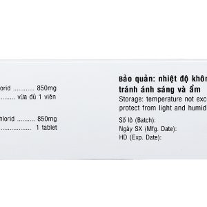 Glucofast 850mg trị đái tháo đường tuýp II (4 vỉ x 15 viên)