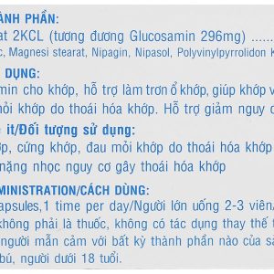 Glucosaminbaybay hỗ trợ giảm nguy cơ thoái hóa khớp hộp 100 viên