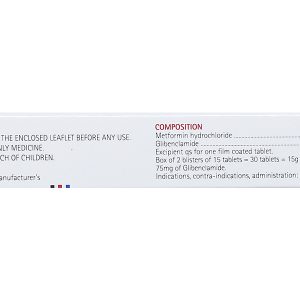 Glucovance 500mg/2.5mg trị đái tháo đường tuýp 2 (2 vỉ x 15 viên)