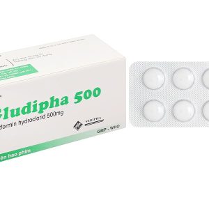 Gludipha 500 điều trị đái tháo đường tuýp 2 (5 vỉ x 10 viên)