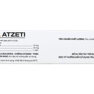 Gon Sa Atzeti 10/10mg trị rối loạn mỡ máu (3 vỉ x 10 viên)
