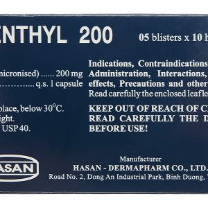Hafenthyl 200 trị tăng triglycerid máu (5 vỉ x 10 viên)