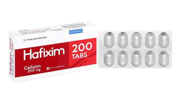 Hafixim 200 Tabs trị nhiễm khuẩn do vi khuẩn nhạy cảm (3 vỉ x 10 viên)