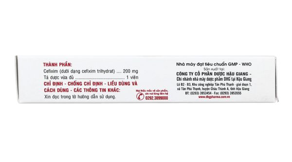 Hafixim 200 Tabs trị nhiễm khuẩn do vi khuẩn nhạy cảm (3 vỉ x 10 viên)