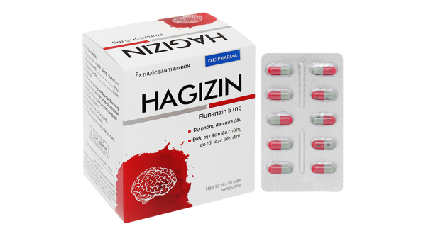 Hagizin 5mg trị các triệu chứng do rối loạn tiền đình (10 vỉ x 10 viên)