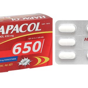 Hapacol 650 giảm đau, hạ sốt (10 vỉ x 5 viên)