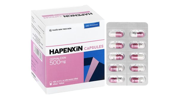 Hapenxin Capsules 500mg trị nhiễm khuẩn (10 vỉ x 10 viên)