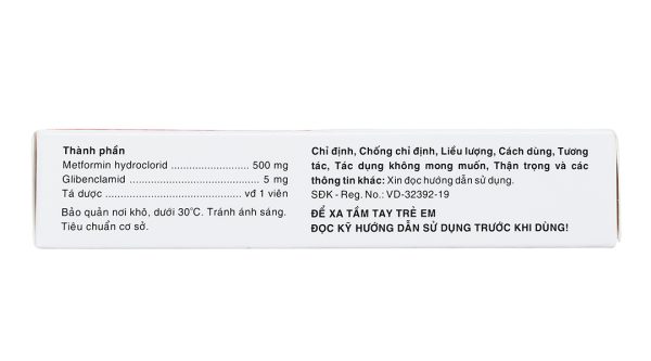 Hasanbest 500/5 trị đái tháo đường tuýp 2 (2 vỉ x 15 viên)