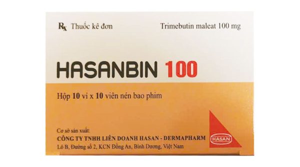 Hasanbin 100mg điều trị đau do rối loạn chức năng đường tiêu hóa (10 vỉ x 10 viên)