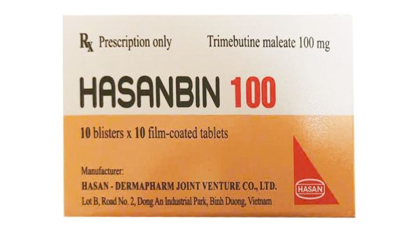 Hasanbin 100mg điều trị đau do rối loạn chức năng đường tiêu hóa (10 vỉ x 10 viên)