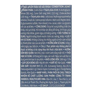 Condition Joint giúp bổ sung dưỡng chất cho khớp, mô sụn khớp lọ 90 viên