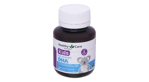 Healthy Care Kids High Strength DHA tăng sức đề kháng, tốt cho não bộ và mắt lọ 60 viên