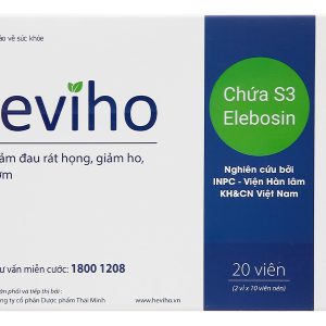 Heviho hỗ trợ giảm ho, đau rát họng hộp 20 viên