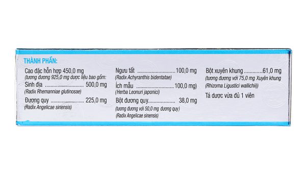 Hoạt Huyết CM3 rối loạn tuần hoàn não do xơ vữa động mạch (3 vỉ x 10 viên)