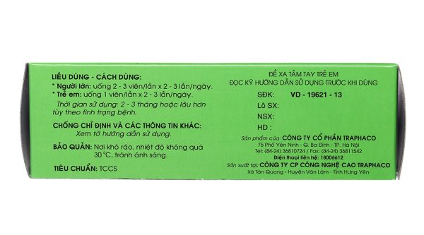 Viên bao phim Hoạt Huyết Dưỡng Não Traphaco giúp cải thiện trí nhớ (5 vỉ x 20 viên)