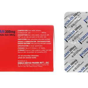 Homan 300mg trị sơ gan ứ mật nguyên phát (10 vỉ x 10 viên)