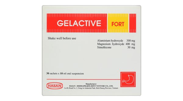 Hỗn dịch uống Gelactive Fort làm dịu các triệu chứng rối loạn tiêu hóa (30 gói x 10ml)