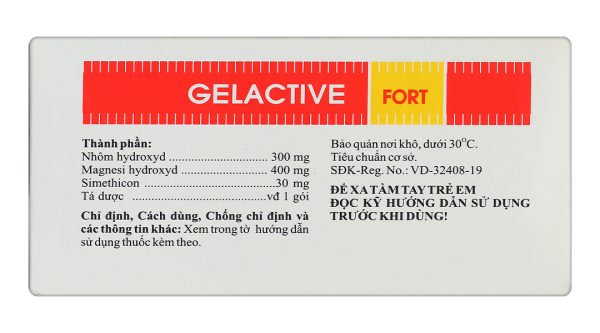 Hỗn dịch uống Gelactive Fort làm dịu các triệu chứng rối loạn tiêu hóa (30 gói x 10ml)