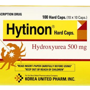 Hytinon 500mg chỉ định điều trị bạch cầu mạn tính dòng tủy (10 vỉ x 10 viên)