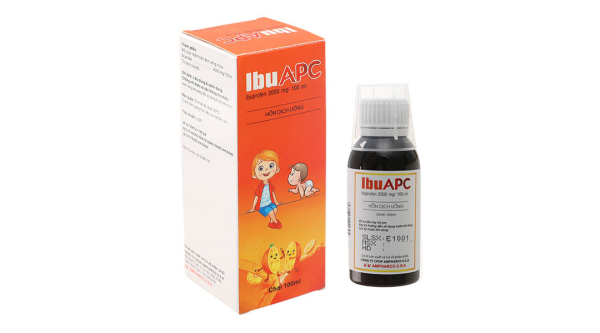 Hỗn dịch uống IbuAPC 2000mg/100ml giảm đau, hạ sốt, kháng viêm chai 100ml