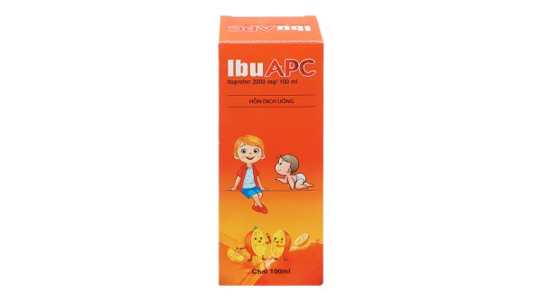 Hỗn dịch uống IbuAPC 2000mg/100ml giảm đau, hạ sốt, kháng viêm chai 100ml