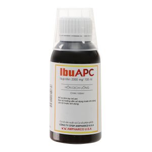 Hỗn dịch uống IbuAPC 2000mg/100ml giảm đau, hạ sốt, kháng viêm chai 100ml