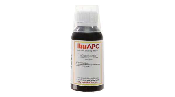 Hỗn dịch uống IbuAPC 2000mg/100ml giảm đau, hạ sốt, kháng viêm chai 100ml