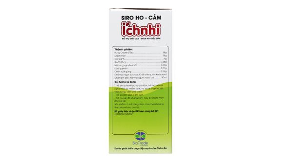 Siro Ho - Cảm Ích Nhi hỗ trợ giảm ho, tăng đề kháng chai 90ml