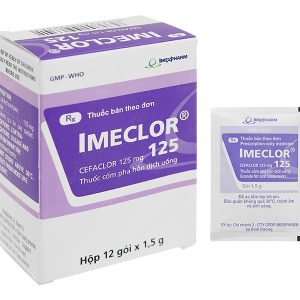 Cốm pha hỗn dịch uống Imeclor 125 trị nhiễm khuẩn (12 gói x 1.5g)