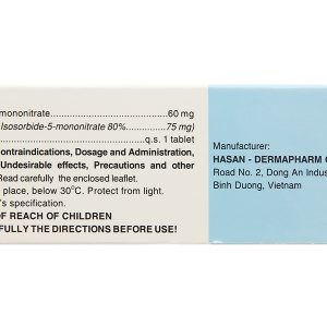 Imidu 60mg trị đau thắt ngực (3 vỉ x 10 viên)