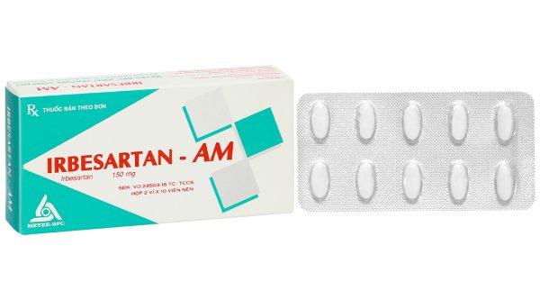 Irbesartan-AM 150mg trị tăng huyết áp (2 vỉ x 10 viên)