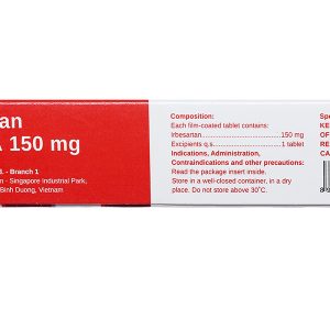 Irbesartan Stella 150mg trị tăng huyết áp (2 vỉ x 14 viên)