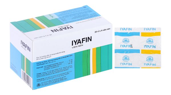 Iyafin giảm ho, tan đàm trong bệnh lý hô hấp (25 vỉ x 4 viên)