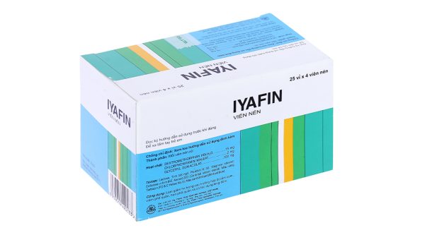 Iyafin giảm ho, tan đàm trong bệnh lý hô hấp (25 vỉ x 4 viên)