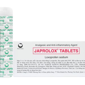 Japrolox 60mg giảm đau, kháng viêm xương khớp, hạ sốt (2 vỉ x 10 viên)