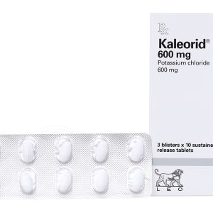 Kaleorid 600mg phòng và trị giảm kali máu (3 vỉ x 10 viên)