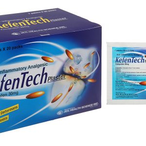 Cao dán KefenTech Plaster 30mg (10cm x 7 cm) giảm đau, kháng viêm (20 gói x 7 miếng)